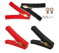 YINGAYOU Pinzas para Cable de Bateria 500A Pinzas bateria pequeñas 12V 24V Cobre Puro con Mango de Goma Funda Aislante, para Cable Recarga de Batería Vehículo (500 A, 2)