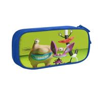 YINGD Ahh - Estuche para lápices con diseño de monstruos reales para niñas y niños, gran almacenamiento para estudiantes, escuela, cosméticos, Blue, 21x10.5x5cm, Organizador de bolsas