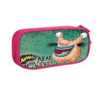 YINGD Ahh Real Monsters - Estuche para lápices The Vampire Diaries Ian Somerhalder serie Tv para estudiantes, gran almacenamiento, estuches de oficina, Pink, 21x10.5x5cm, Organizador de bolsas