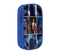 YINGD Ahh Real Monsters - Estuche para lápices The Vampire Diaries Ian Somerhalder serie Tv para estudiantes, gran almacenamiento, estuches de oficina, Blue, 21x10.5x5cm, Organizador de bolsas