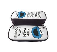 YINGD Barrio Sésamo - Estuche de gran capacidad para lápices de anime para niños y niñas, para estudiantes universitarios de secundaria, regalo ui35, Black, 21x10.5x5cm, Organizador de bolsas