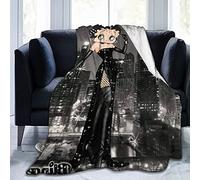 YINGD BeTty BooP - Manta de microforro polar ultrasuave, manta ligera, perfecta para cama, viajes, sofá, habitación, cálida manta de felpa para adultos o niños