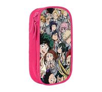 YINGD Boku My Hero Academia - Estuche para lápices de gran capacidad, doble capa, bolsa de papelería escolar, estuche para lápices, suministros, multicolor, Estilo europeo y americano, retro, moderno