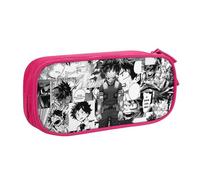 YINGD Boku My Hero Academia - Estuche para lápices de gran capacidad, doble capa, bolsa de papelería escolar, estuche para lápices, suministros, multicolor, Estilo europeo y americano, retro, moderno