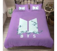 YINGD BTS Bangtan - Juego de funda de edredón para niños, decoración de dormitorio, juego de ropa de cama de 3 piezas