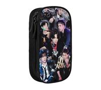 YINGD BTS - Estuche para lápices Love Yourself, gran capacidad, doble cremallera, World Tour Jimin Suga V Jungkook RM, bolsa para bolígrafos, papelería, bolsa de cosméticos Wi, multicolor, Estilo