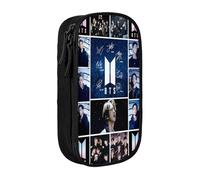 YINGD BTS - Estuche para lápices Love Yourself, gran capacidad, doble cremallera, World Tour Jimin Suga V Jungkook RM, bolsa para bolígrafos, papelería, bolsa de cosméticos Wi