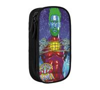 YINGD Captain Planet and The Planeteers - Estuche para lápices con bolsillo de bloqueo RFID, organizador seguro de tela Oxford para tarjetas, bolígrafos, dinero en efectivo, multicolor, Estilo europeo