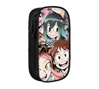 YINGD Characters My Hero Academia - Estuche para lápices de gran capacidad, doble capa, bolsa de papelería escolar, estuche para lápices, suministros, multicolor, Estilo europeo y americano, retro
