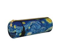 YINGD Estuche de piel para lápices de Van Gogh de la noche estrellada, bolsa de papelería, organizador con cremallera, bolsas de cosméticos, suministros escolares para la escuela, talla única, color,