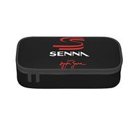 YINGD Estuche para lápices Ayrton Senna The Sonic Prince, bolsa de papelería de anime, soporte para bolígrafos, gran capacidad, uso estudiantil, bonita bolsa de cosméticos simple, unisex j53, Black
