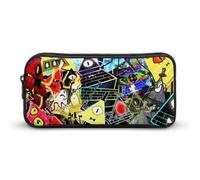 YINGD Estuche para lápices de dibujos animados Bill Cipher Gravity Falls, estuche organizador de almacenamiento para lápices, bolsa de papelería, suministros de oficina para niños y adultos