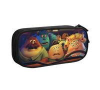 YINGD Estuche para lápices de la Universidad de Monstruos de Comedia, estuche de gran capacidad, estuche de doble capa, bolsa de papelería escolar, organizador de suministros de oficina para niños y