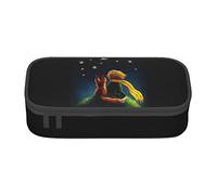 YINGD Estuche para lápices, diseño de anime The Little Prince, gran capacidad, para estudiantes, bonito y simple, unisex j127, Black, 21x10.5x5cm, Organizador de bolsas