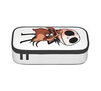 YINGD Estuche para lápices, diseño de El extraño mundo de Navidad, anime, papelería, gran capacidad, para estudiantes, bonita bolsa de maquillaje simple, unisex, Black, 21x10.5x5cm, Organizador de