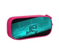 YINGD Estuche para lápices Geometry Dash Robot de gran capacidad, estuche de doble capa para bolígrafos, bolsa de papelería escolar, organizador de suministros de oficina para niños y adultos