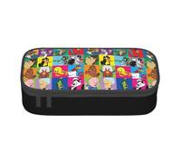 YINGD Estuche para lápices Looney Tunes Anime Papelería, Portalápices, gran capacidad, uso estudiantil, lindo y simple, bolsa de cosméticos unisex dd154b, Black, 21x10.5x5cm, Organizador de bolsas
