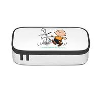 YINGD Estuche para lápices Snoopy & Charlie Brown Anime Papelería, Portalápices, gran capacidad, uso estudiantil, bonito y simple, bolsa de cosméticos unisex A110, Black, 21x10.5x5cm, Organizador de