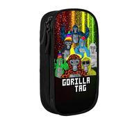 YINGD Estuche para lápices, Stranger Letter Things, estuche negro de gran capacidad para bolígrafos, organizador de escritorio con cremallera para suministros escolares y de oficina, Black