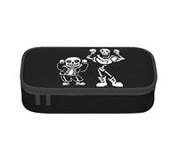 YINGD Estuche para lápices Undertale Sans Anime, bolsa de papelería, soporte para bolígrafos, gran capacidad, uso estudiantil, bonita bolsa de cosméticos simple, unisex r122, Black, 21x10.5x5cm