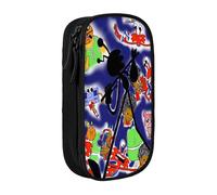 YINGD Foster's Home for Imaginary Friends - Estuche para lápices para usuarios minimalistas, perfil delgado con 2 bolsillos con cremallera y trabillas para bolígrafo (resistente al agua), multicolor