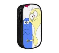YINGD Foster's Home for Imaginary Friends - Estuche para maquillaje y papelería, compartimentos dobles con cremallera y organizador de malla (apto para viajes), multicolor, Estilo europeo y americano