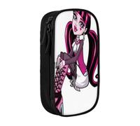 YINGD Fun Monster High Draculaura - Estuche multifuncional para lápices, 2 compartimentos con cremallera y 8 ranuras (ideal para uso diario), multicolor, Estilo europeo y americano, retro, moderno