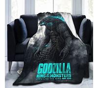 YINGD Godzilla - Manta ultra suave y ligera, manta de franela para sofá, oficina, viajes, camping, hogar, color negro