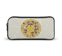 YINGD Gravity Falls Bill Cipher - Estuche para lápices de dibujos animados para estudiantes, organizador de almacenamiento, estuche de papelería, suministros de oficina para niños y adultos