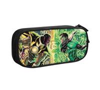 YINGD Green Lantern The Animated Series - Estuche con 3 separadores de malla, bolsa portátil con cremallera para artículos de papelería, joyas, auriculares (poliéster), multicolor, Estilo europeo y