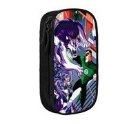 YINGD Green Lantern The Animated Series - Estuche de gran capacidad de almacenamiento, 2 bolsillos con cremallera para herramientas de arte, artículos de tocador, dispositivos tecnológicos, multicolor