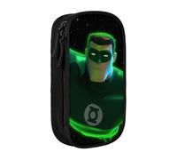 YINGD Green Lantern The Animated Series - Estuche para usuarios minimalistas, perfil delgado con 2 bolsillos con cremallera y trabillas para bolígrafo (resistente al agua), multicolor, Estilo europeo