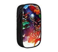 YINGD Justice League Unlimited - Estuche con ranura para etiqueta de nombre, etiqueta de identificación personalizada para niños escolares, campistas, viajeros, multicolor, Estilo europeo y americano