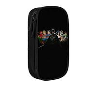 YINGD Justice League Unlimited - Estuche multifuncional para lápices, 2 compartimentos con cremallera y 8 ranuras (ideal para uso diario)