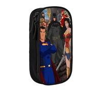YINGD Justice League Unlimited - Estuche para lápices con mosquetón - Bolsa de tela Oxford acoplable para mochilas, cinturones, equipaje, multicolor, Estilo europeo y americano, retro, moderno