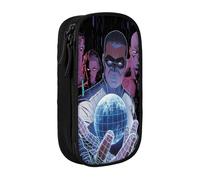 YINGD Justice League Unlimited - Estuche para lápices, opción de diseño personalizado, tela Oxford resistente con 3 bolsillos y trabillas para bolígrafo (listo para regalo), multicolor, Estilo europeo