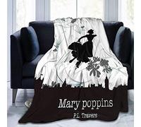 YINGD Manta Mary Poppins ligera y cálida manta de franela de microfibra suave para sofá cama, 150 x 125 cm