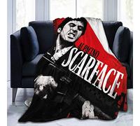YINGD Manta Scarface tamaño manta de franela ultra suave para todas las estaciones, ligera, para sala de estar/dormitorio, manta cálida de 150 cm x 125 cm