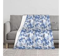 YINGD Mantas de franela para cama, acuarela, pincel, pétalos de camelia, romance perenne, brote femenino, manta bohemia de texto, 125 cm x 100 cm