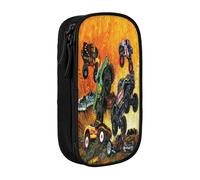 YINGD Monster Truck Jam - Estuche multiusos para lápices, bonito estuche para juegos, bolsa organizadora para oficina en casa, multicolor, Estilo europeo y americano, retro, moderno