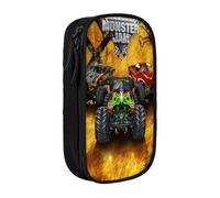 YINGD Monster Truck Jam - Estuche multiusos para lápices, bonito estuche para juegos, bolsa organizadora para oficina en casa, multicolor, Estilo europeo y americano, retro, moderno