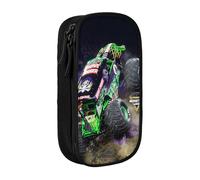 YINGD Monster Truck Jam - Estuche multiusos para lápices, bonito estuche para juegos, bolsa organizadora para oficina en casa, multicolor, Estilo europeo y americano, retro, moderno