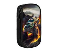 YINGD Monster Truck Jam - Estuche multiusos para lápices, bonito estuche para juegos, bolsa organizadora para oficina en casa, multicolor, Estilo europeo y americano, retro, moderno
