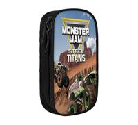 YINGD Monster Truck Jam - Estuche multiusos para lápices, bonito estuche para juegos, bolsa organizadora para oficina en casa, multicolor, Estilo europeo y americano, retro, moderno