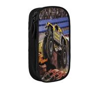 YINGD Monster Truck Jam - Estuche multiusos para lápices, bonito estuche para juegos, bolsa organizadora para oficina en casa, multicolor, Estilo europeo y americano, retro, moderno