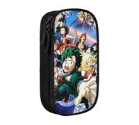 YINGD My Hero Academia - Estuche para lápices de gran capacidad, doble capa, bolsa de papelería escolar, estuche para lápices, suministros Pencaseu, multicolor, Estilo europeo y americano, retro