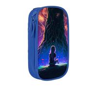 YINGD Nina Dobrev - Estuche para lápices con diseño de diario de vampiro, gran capacidad, doble capa, organizador de artículos de oficina, estuche para niños y adultos, Black, 21x10.5x5cm, Organizador