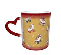 YINGD Taza colorida de cerámica que cambia de color con diseño de patines de ruedas, sensible al calor, taza de decoloración, tazas de café y agua, arte divertido personalizado