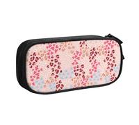 YINGD TEQUAN - Estuche para lápices de gran capacidad, diseño de flores y corazones rosados, 2 compartimentos, multicolor, Estilo europeo y americano, retro, moderno