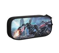 YINGD Terminator The Resistance - Estuche para lápices para niños y adultos, poliéster duradero con 5 soportes para bolígrafos y organizador de malla (lavable), multicolor, Estilo europeo y americano